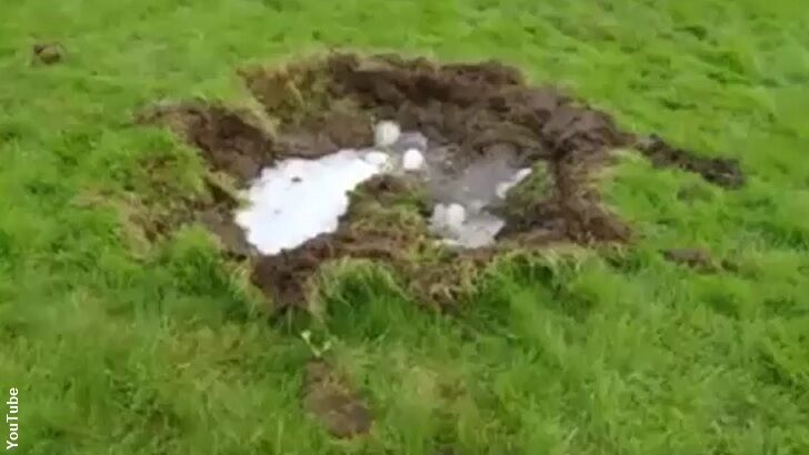 Giant Block of Ice Falls from the Sky in Scotland
