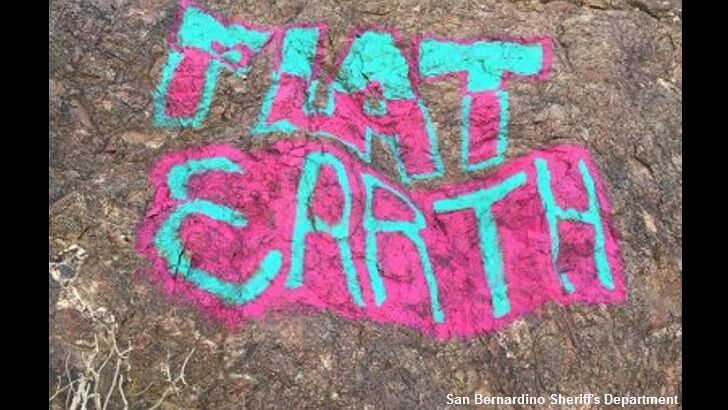 Flat Earth Fan Arrested for Alleged Graffiti Spree on Federal Land