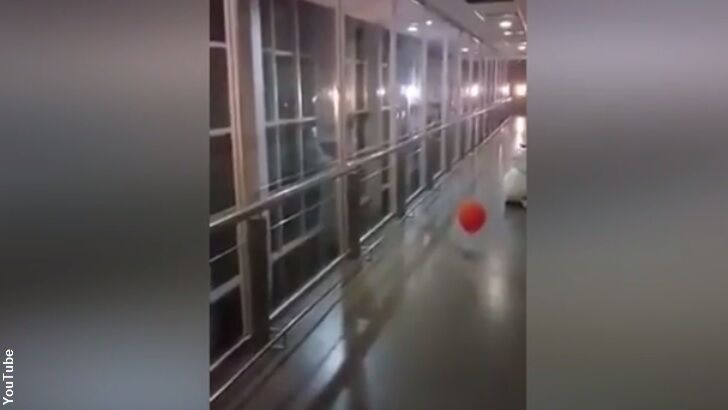 Watch: 'Haunted' Balloon Frightens Hospital Staff