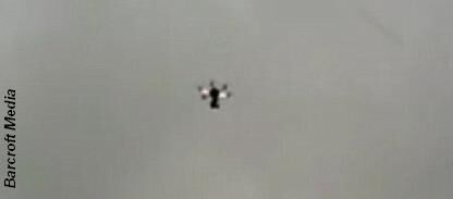 UFO Buzzes Russian Protest