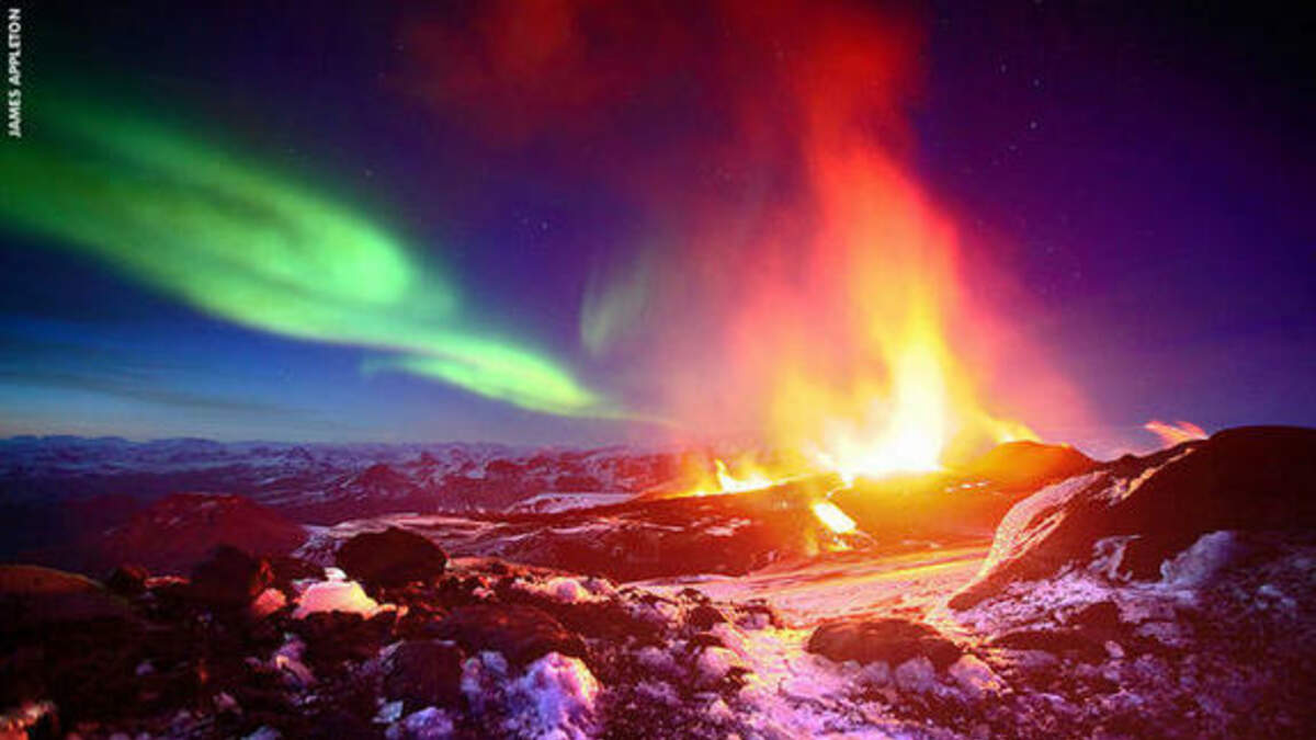 Aurora and Volcano in Same Shot | Coast to Coast AM