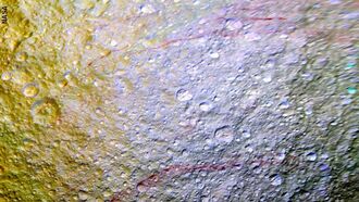 Mysterious Stripes Spotted on Saturn's Moon