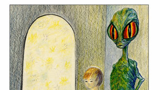 Drawing: Praying Mantis Encounter