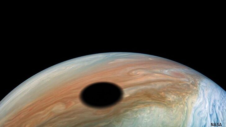 NASA Photographs Eclipse on Jupiter