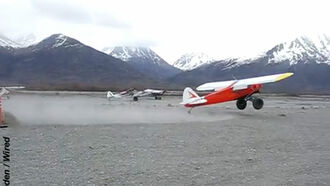 Video: Young Pilot Takes Off in Just Feet