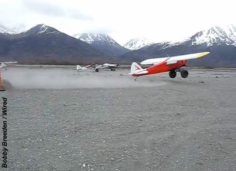 Video: Young Pilot Takes Off in Just Feet