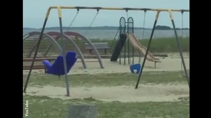 Watch: Dad Films 'Haunted' Swing at Playground