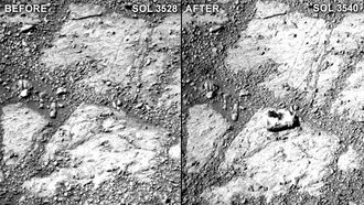 Mars Rock Mysteriously Appears