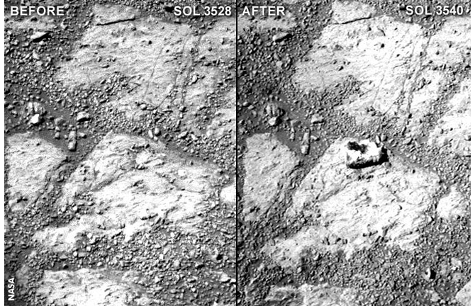 Mars Rock Mysteriously Appears