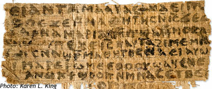 Ancient Papyrus Refers to Jesus' Wife