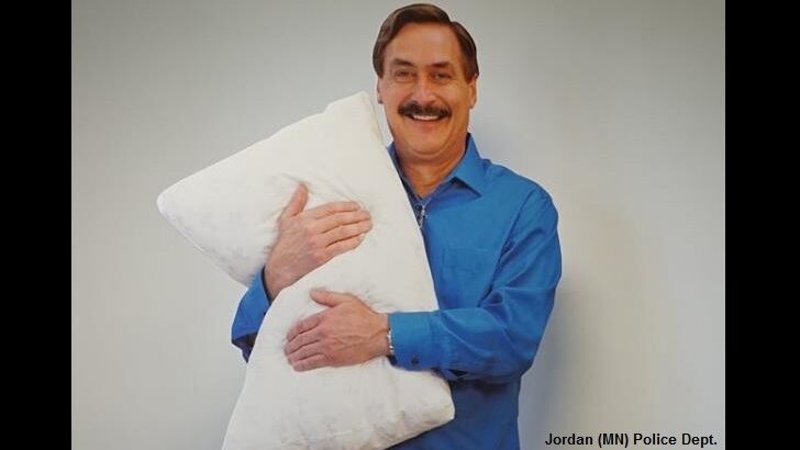 Cardboard Cutout of MyPillow Creator Prompts Confused Call to the Cops