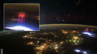What Is It?! Astronaut Captures Mysterious Red Light