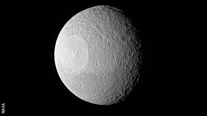Saturn's Moon Resembles the 'Death Star'