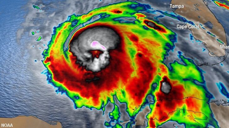 Spooky 'Skull' Spotted in Satellite Image of Hurricane Michael