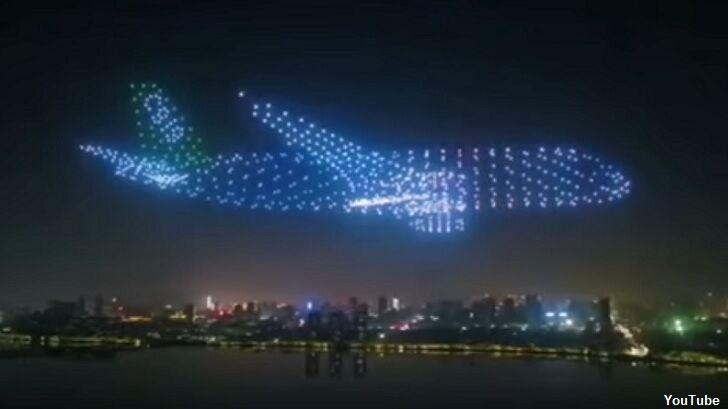 Video: Drone Swarm Forms 'Ghost Plane'