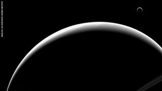 Stunning Saturn and Titan Crescents