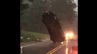 Video: Odd Accident Leaves Car Upright