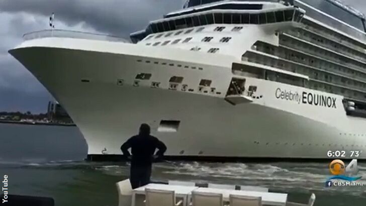 Massive Cruise Ship Nearly Crashes Into House