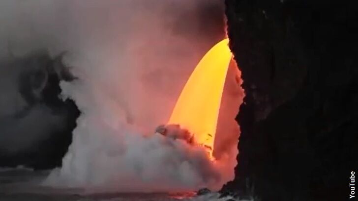 Watch: Massive Lava Stream Pours from Volcano in Hawaii
