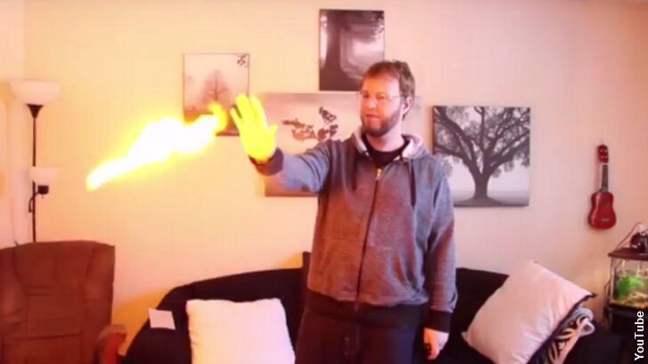 Watch: Magician Invents Fireball Shooter