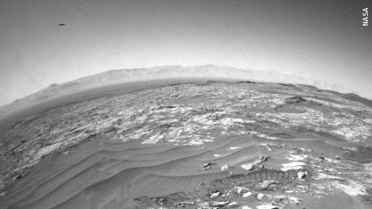 UFO Spotted in Martian Sky?