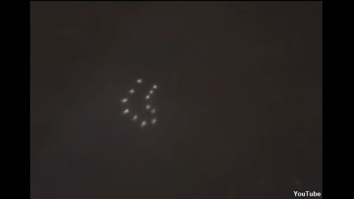 Watch: Odd UFO Cluster Caught on Film