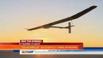 Solar Plane Lands in Arizona