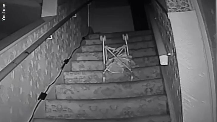 Watch: Poltergeist Pushes Stroller Down Stairs? 