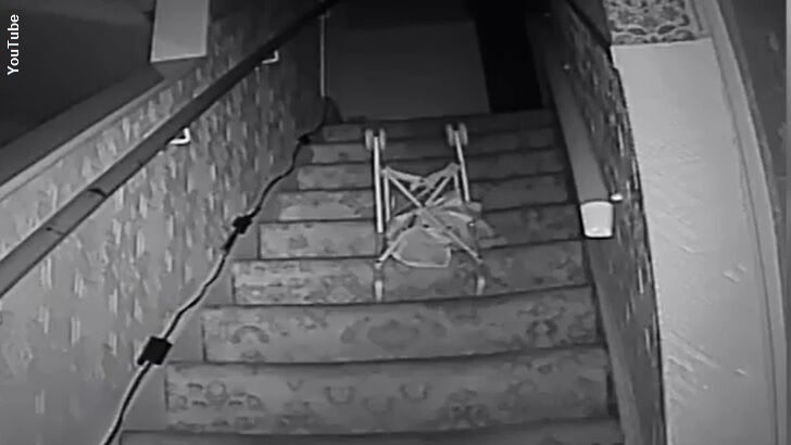 Watch: Poltergeist Pushes Stroller Down Stairs?