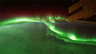 Southern Lights Seen From Space