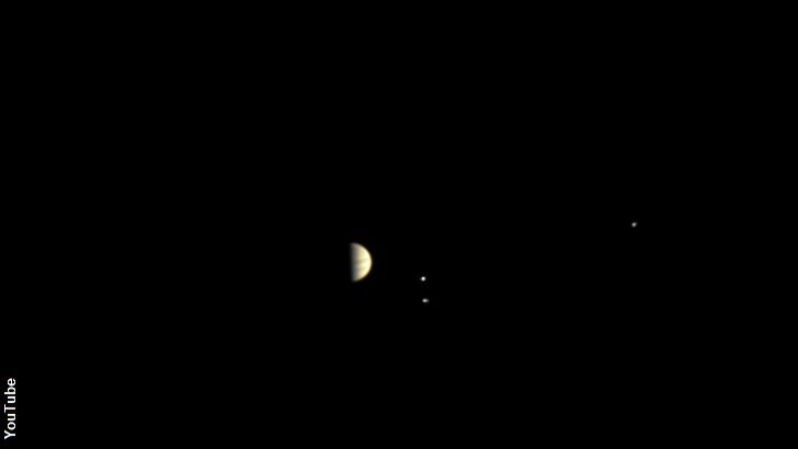 Video: Juno Probe Films Jupiter's Moons in Motion
