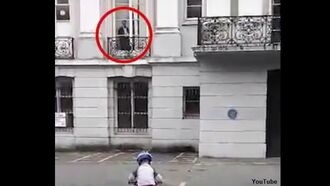 Video: Ghost Watches Boy on Bike?