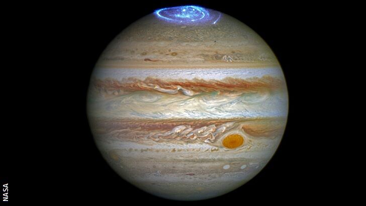 Hubble Captures Amazing Auroras over Jupiter