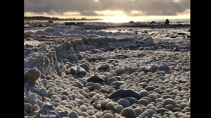 Video: Thousands of Odd Ice Balls Cover Beach in Finland