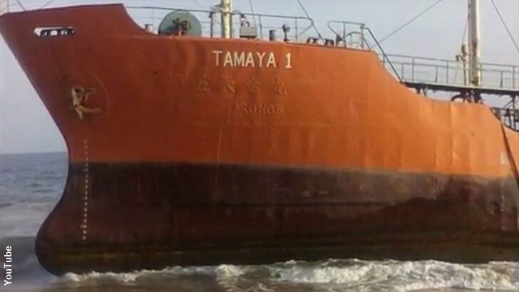 Huge 'Ghost Ship' Washes Ashore in Liberia