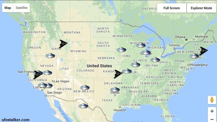 Interactive Map 'Stalks' UFOs