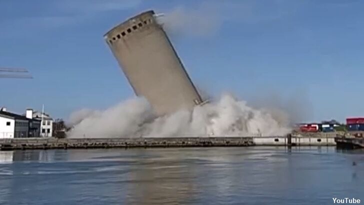 Watch: Silo Demolition Goes Awry in Denmark