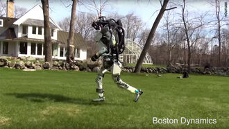 Humanoid Robot Goes For Run