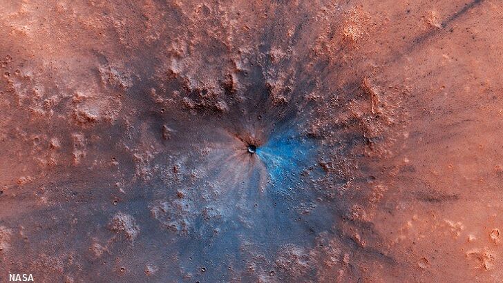 NASA Spots Curious New Crater on Mars