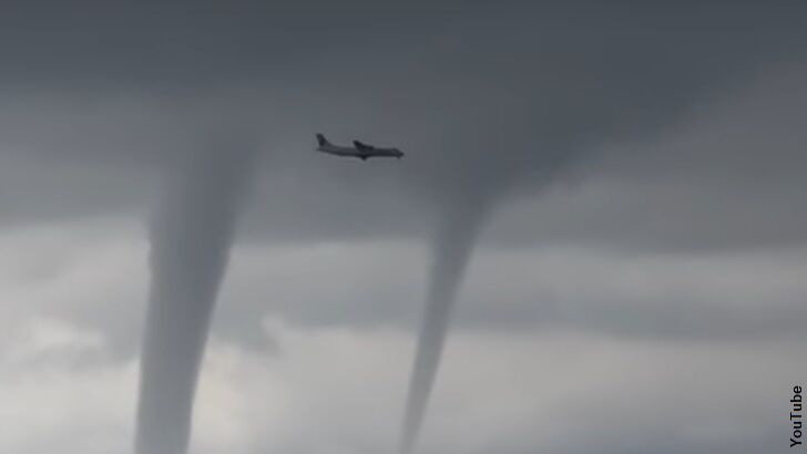 Video: Jet Dodges Trio of Tornadoes