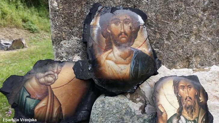 Religious Icons Survive Church Fire