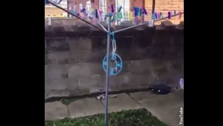 Watch: Washing Line in England Gets 'Possessed'