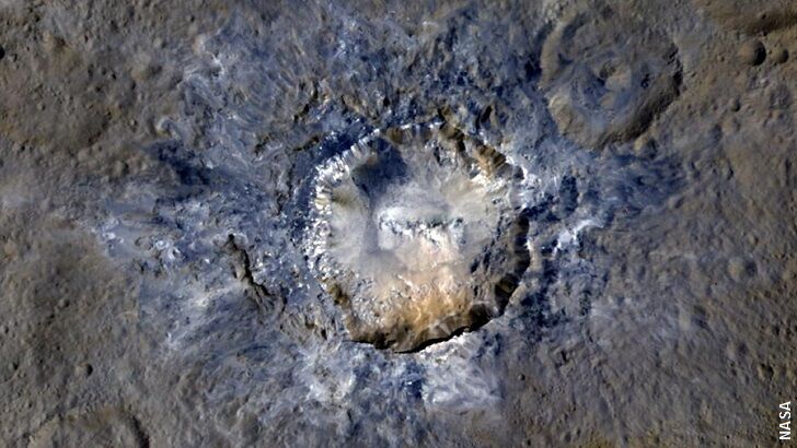 Oddly-Shaped Crater Spotted on Ceres