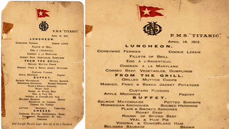 Bon Appetit: The Titanic's Last Meal Menu For Sale