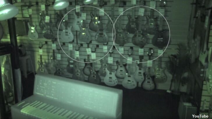 Watch: Guitar Shop Security Camera Captures Ghostly Activity?