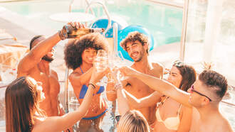 Pool Water Actually Turns Dark Blue After Lady Goes #1 During Pool Party