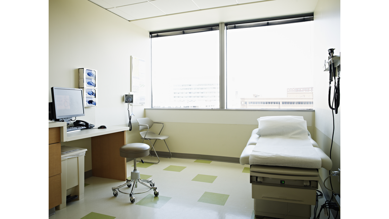 Empty medical exam room