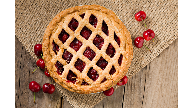 Cherry Pie And Fresh Organic Cherries