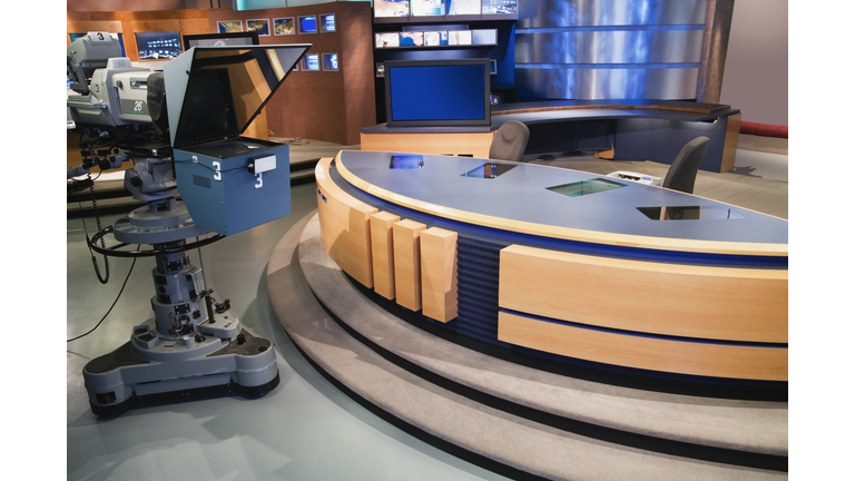 Set for newsroom filming