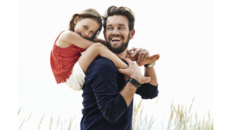 Portrait of father and daughter